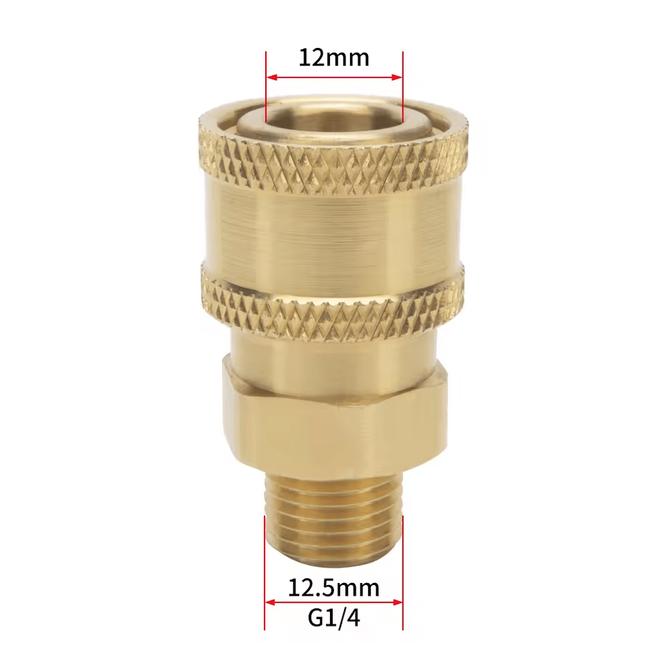 1/4 Quick Connect (V) naar G1/4 (M) adapter - De Detailshop
