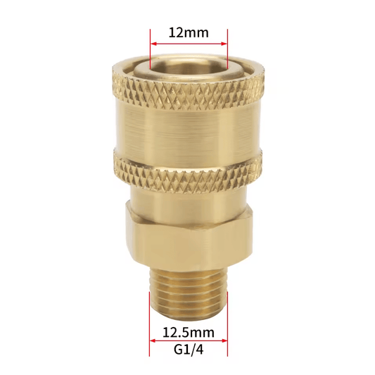 1/4 Quick Connect (V) naar G1/4 (M) adapter - De Detailshop