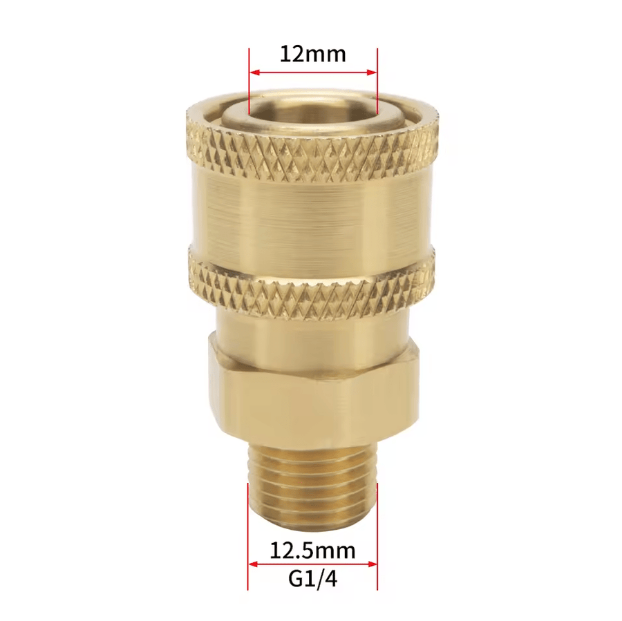 1/4 Quick Connect (V) naar G1/4 (M) adapter - De Detailshop