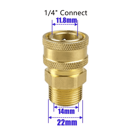 1/4 Quick Connect (V) naar M22 (M) adapter - De Detailshop