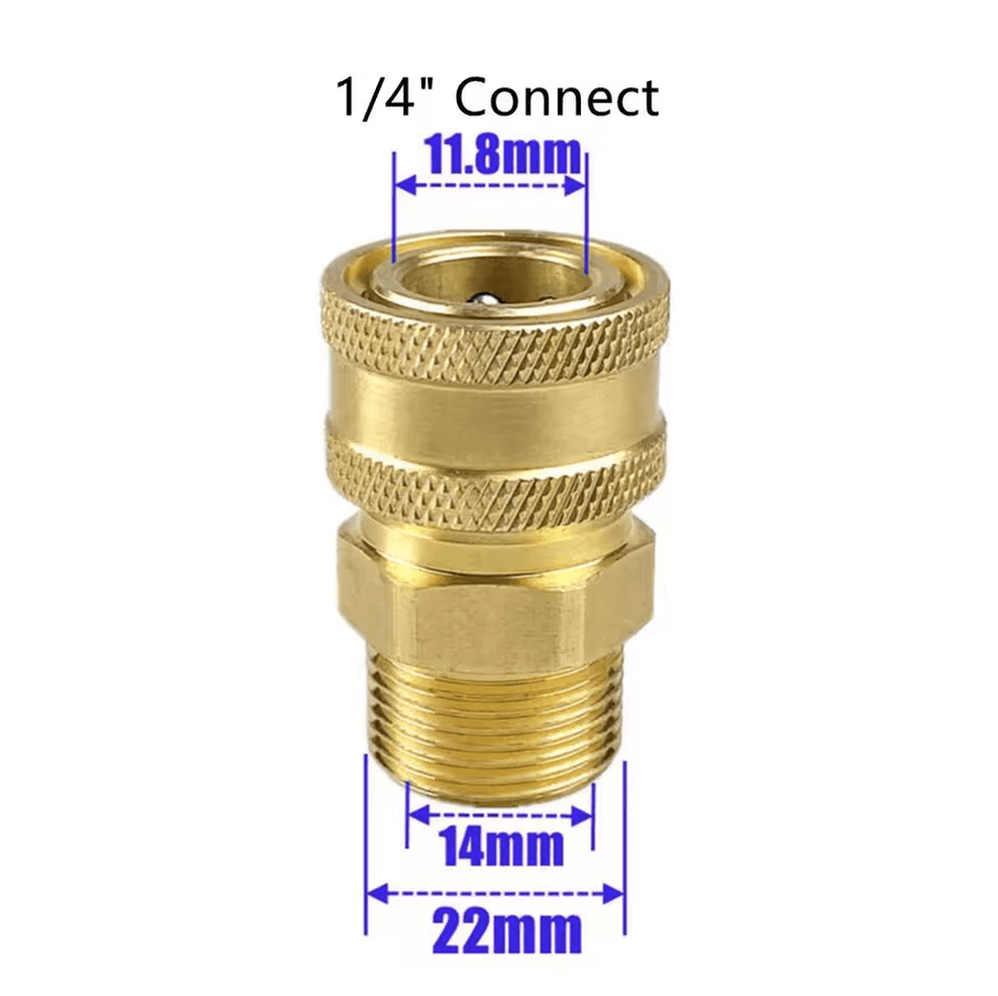 1/4 Quick Connect (V) naar M22 (M) adapter - De Detailshop