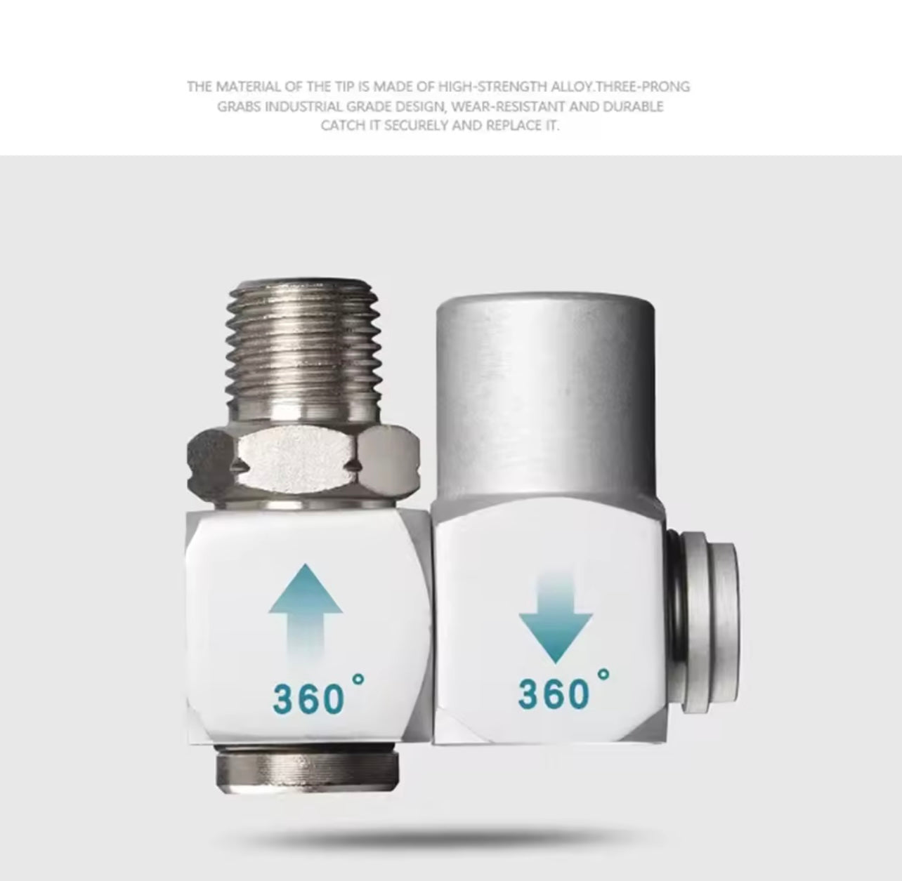 Close-up van de 360° draaifunctie van de Air Swivel Kit