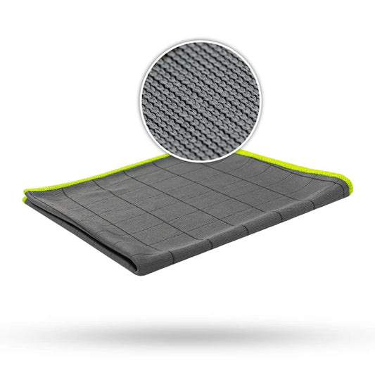 Liquid Elements CARBON glasdoek 40 x 40 cm met carbonvezelstructuur voor streeploos reinigen van autoruiten
