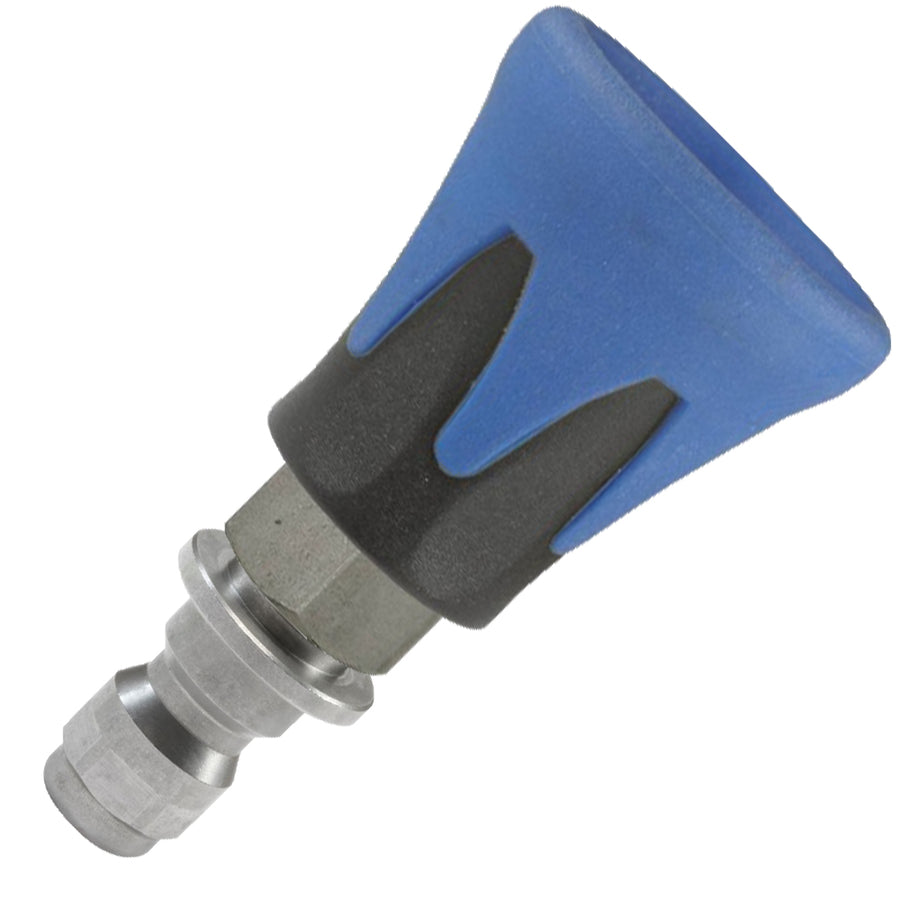 1/4” Quick Release Nozzle RVS 40° Blauw productafbeelding