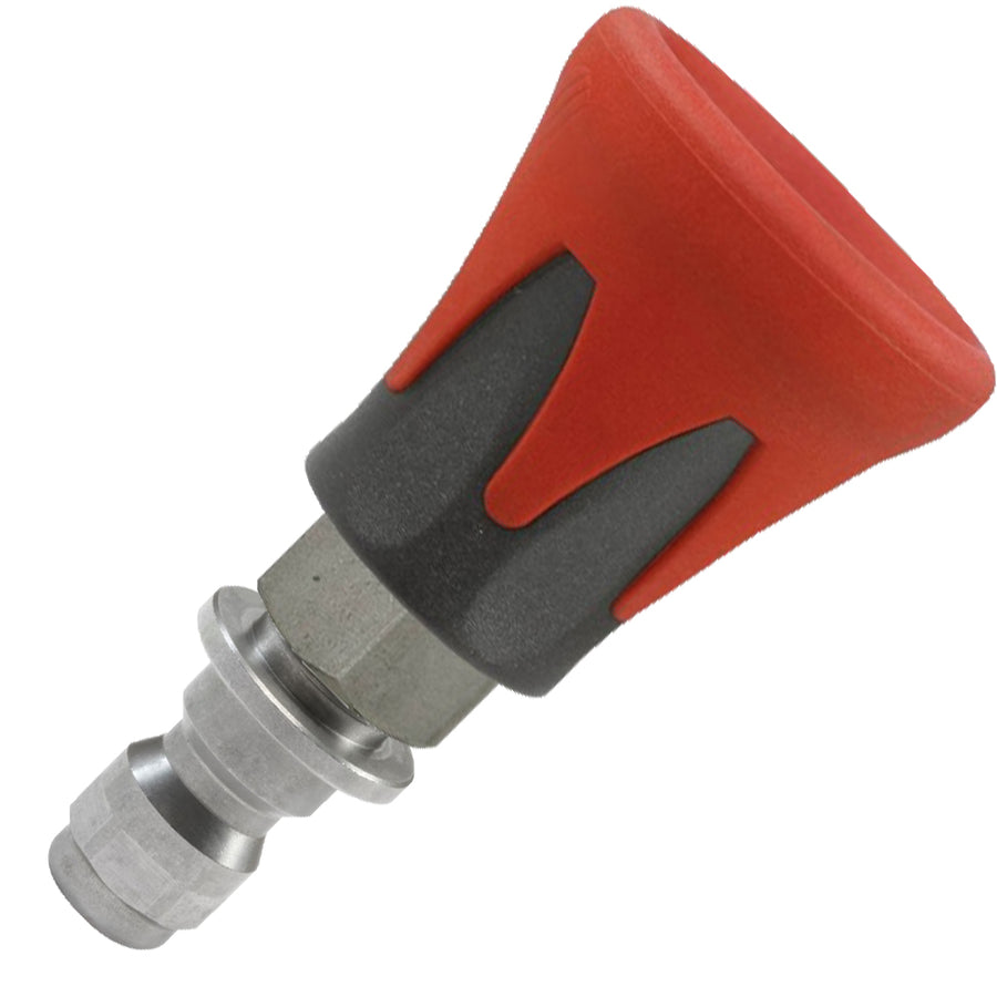 1/4" Quick Release Nozzle RVS 25° Rood productafbeelding