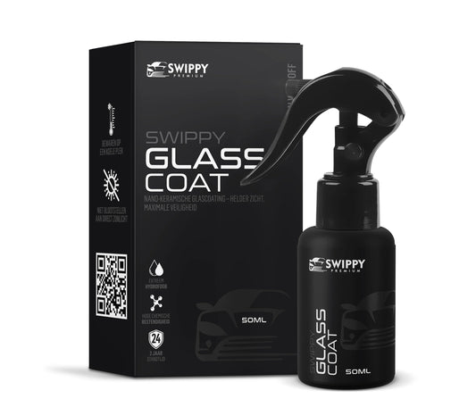 Swippy Glass Coat PFAS-vrije glascoating met sterke waterafstoting op autoruit