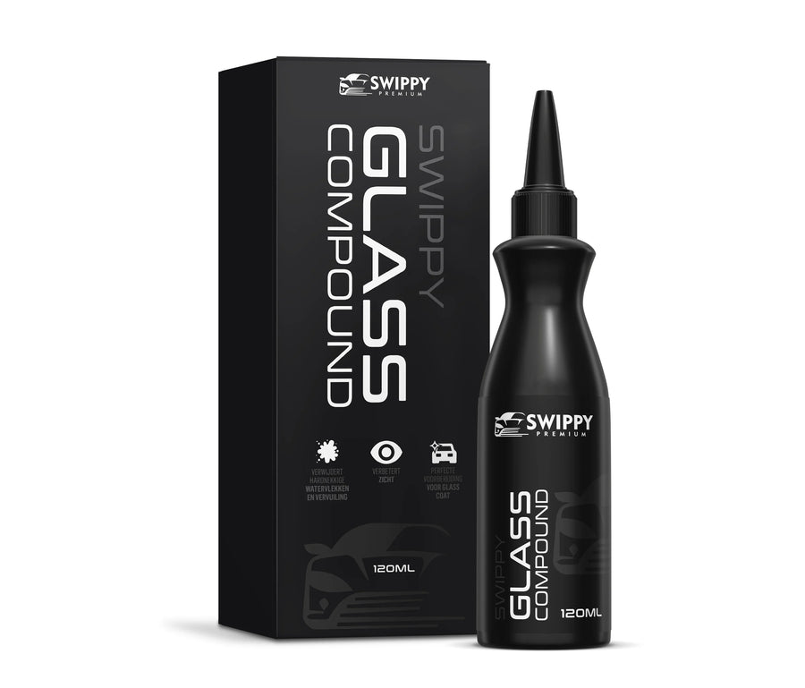 Swippy Glass Compound 120 ml glaspolish met applicator voor autoruiten doucheglas en kalkaanslag
