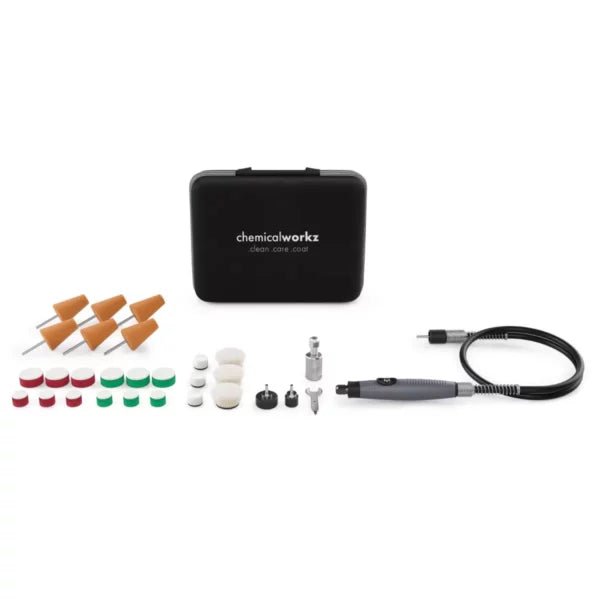 ChemicalWorkz® EVO Mini | Mini-Poliermaschine Poliersystem-Kit mit Tragetasche - De Detailshop
