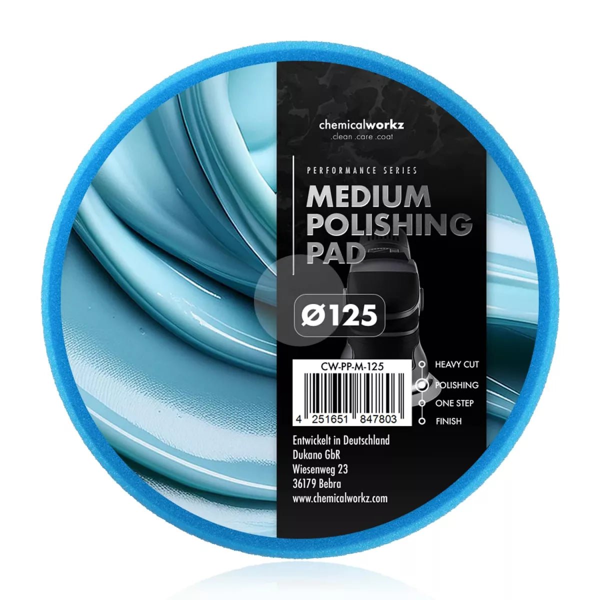 ChemicalWorkz® Medium Polijstpad Blauw - De Detailshop