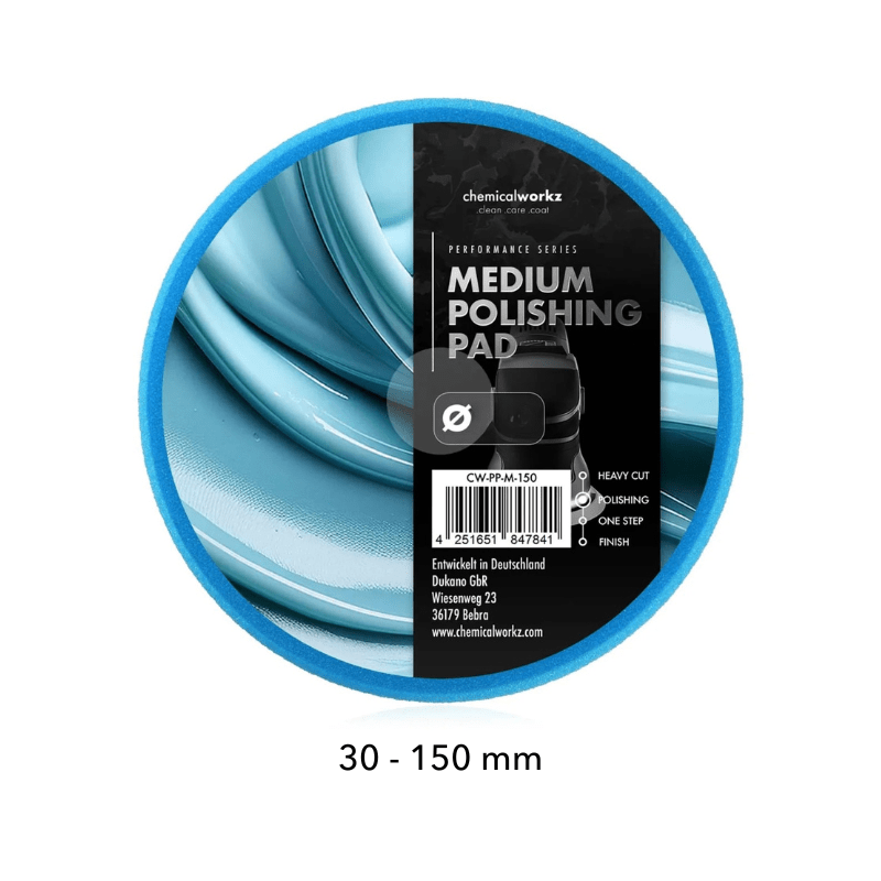 ChemicalWorkz® Medium Polijstpad Blauw - De Detailshop