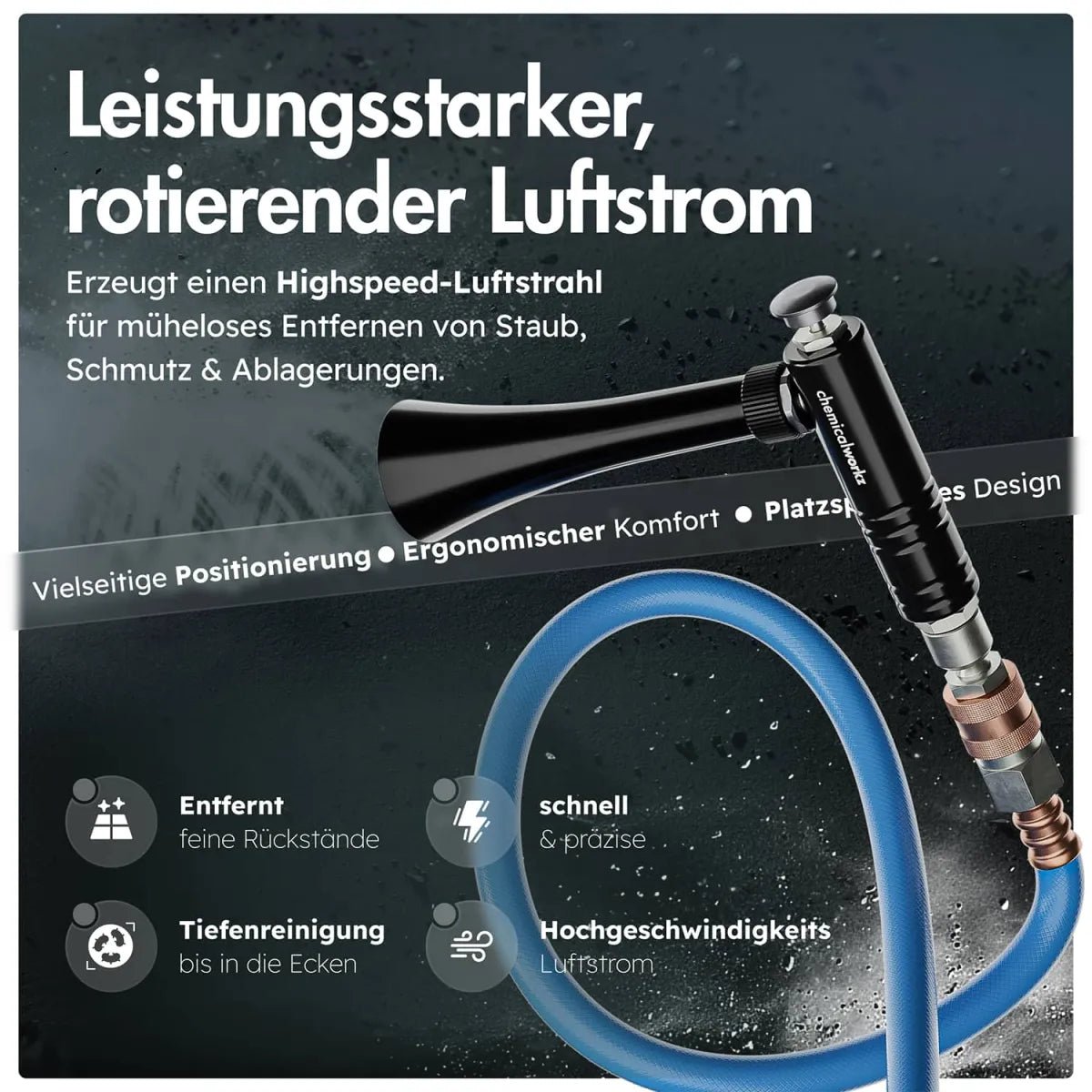 ChemicalWorkz® Mini Air Gun | Tornador Cleaning Gun - De Detailshop