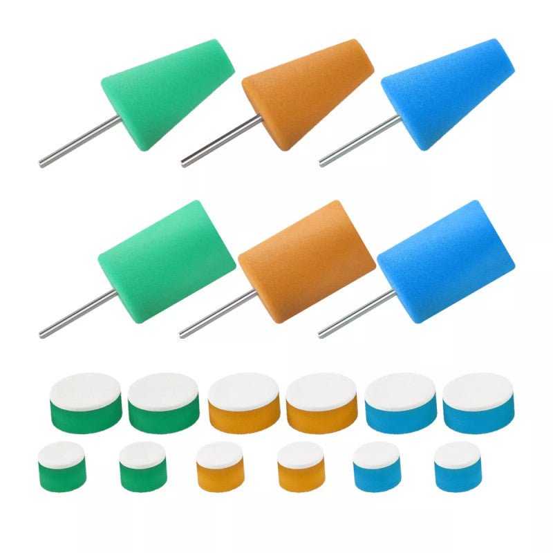 ChemicalWorkz® Polishing Cone & Foam Polijstpad Set – 18 - delig - De Detailshop