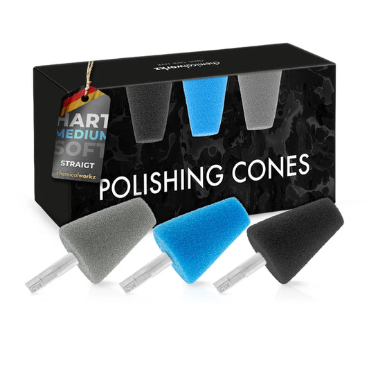 chemicalworkz polishing cones straight set van 3 conische polijst-cones