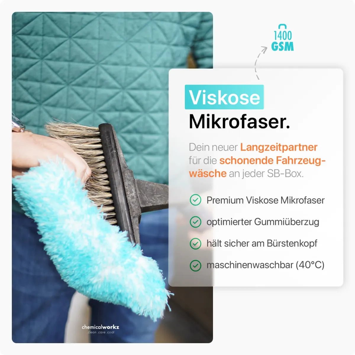 ChemicalWorkz® Wash Brush Cover V2 | Wasborstelhoes - De Detailshop