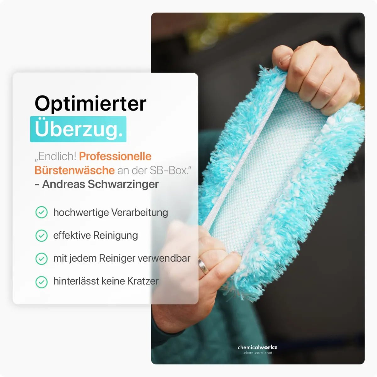 ChemicalWorkz® Wash Brush Cover V2 | Wasborstelhoes - De Detailshop