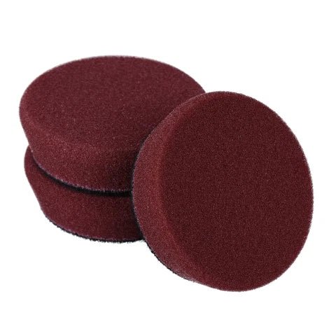 Detail Passion Therminator Medium Cut Maroon Polijstpads 50mm 3 - stuks - De Detailshop