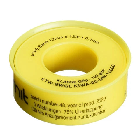 Fermit PTFE Teflon Thread Seal Tape GRp 12m detailafbeelding 2