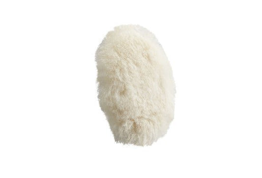 Witte Kenotek Rotary Wool Pad voor heavy cut met roterende polijstmachine