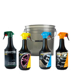 Kenotek Spring Clean Bundle | Innen- und Außenreinigungsset mit vier grote 1 liter flessen und De Detailshop 3.5 GAL bucket