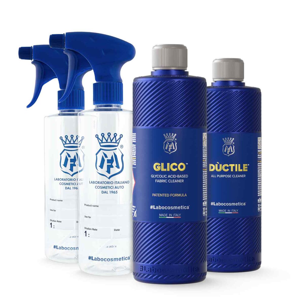 Labocosmetica 2pH Interior Set met Ductile Glico en sprayflessen