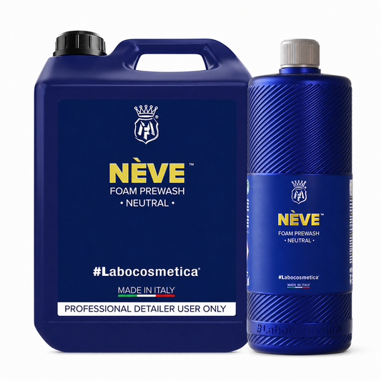 Labocosmetica NÈVE pH-neutrale snow foam in 1L en 4,5L verpakking