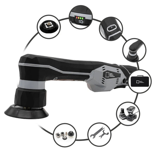 Liquid Elements A2000 Pro accu-polijstmachine met accu en polijstpad