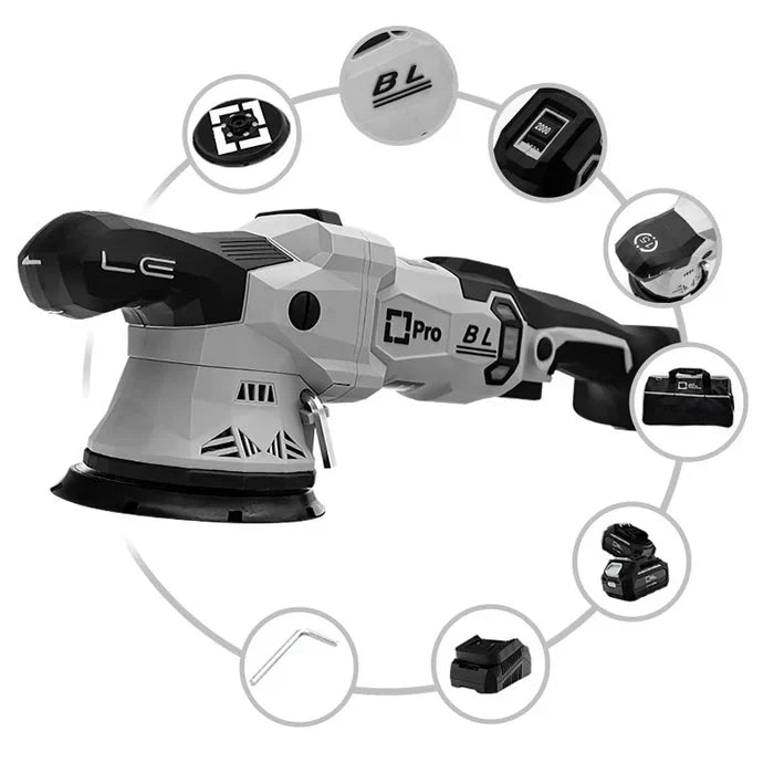 Liquid Elements A4500 Pro accu polijstmachine complete set met accu's en lader
