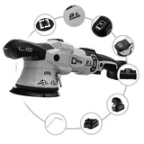 Liquid Elements A4500 Pro accu polijstmachine met kenmerken, accu's en accessoires