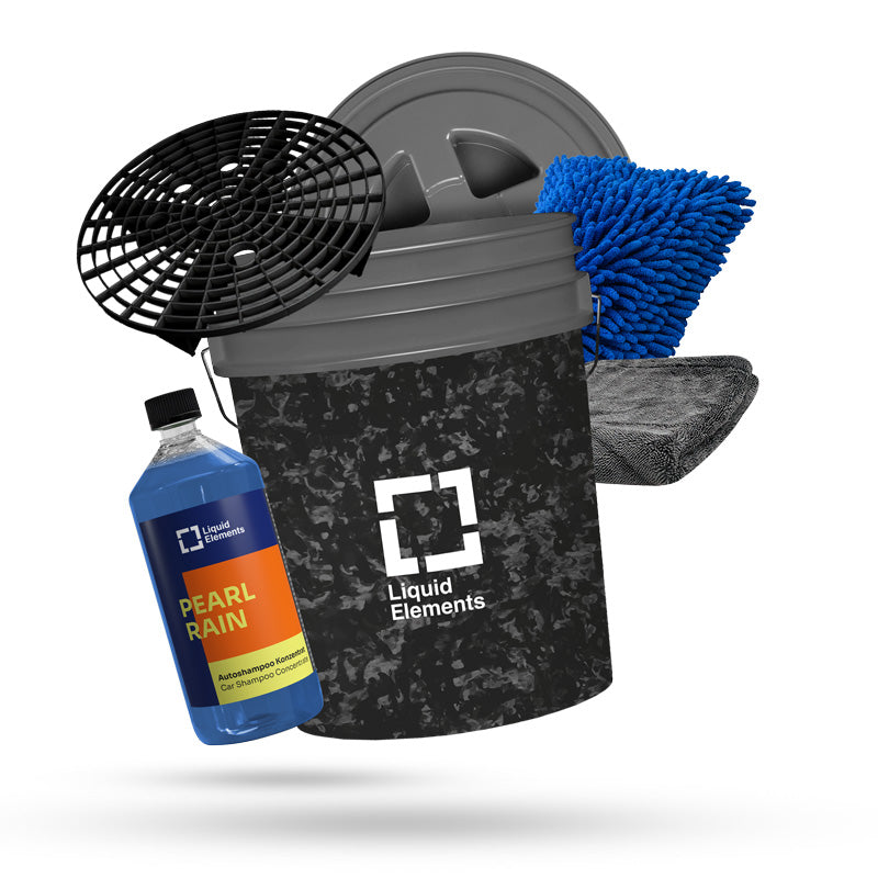 Liquid Elemundts autowas-set mit Forged Carbon wasemmer Advonced