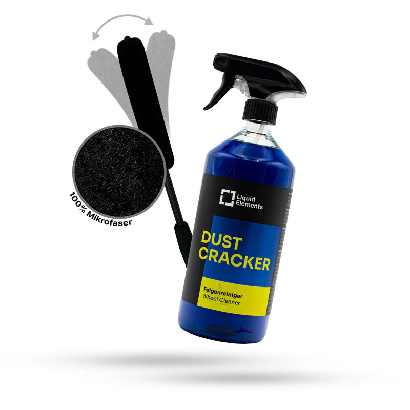 Liquid Elements velgenreinigingsset met reiniger, borstel en microvezeldoek
