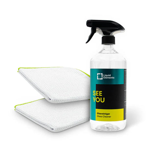 Liquid Elements Window Cleaning Set met See You glasreiniger en twee glasdoeken
