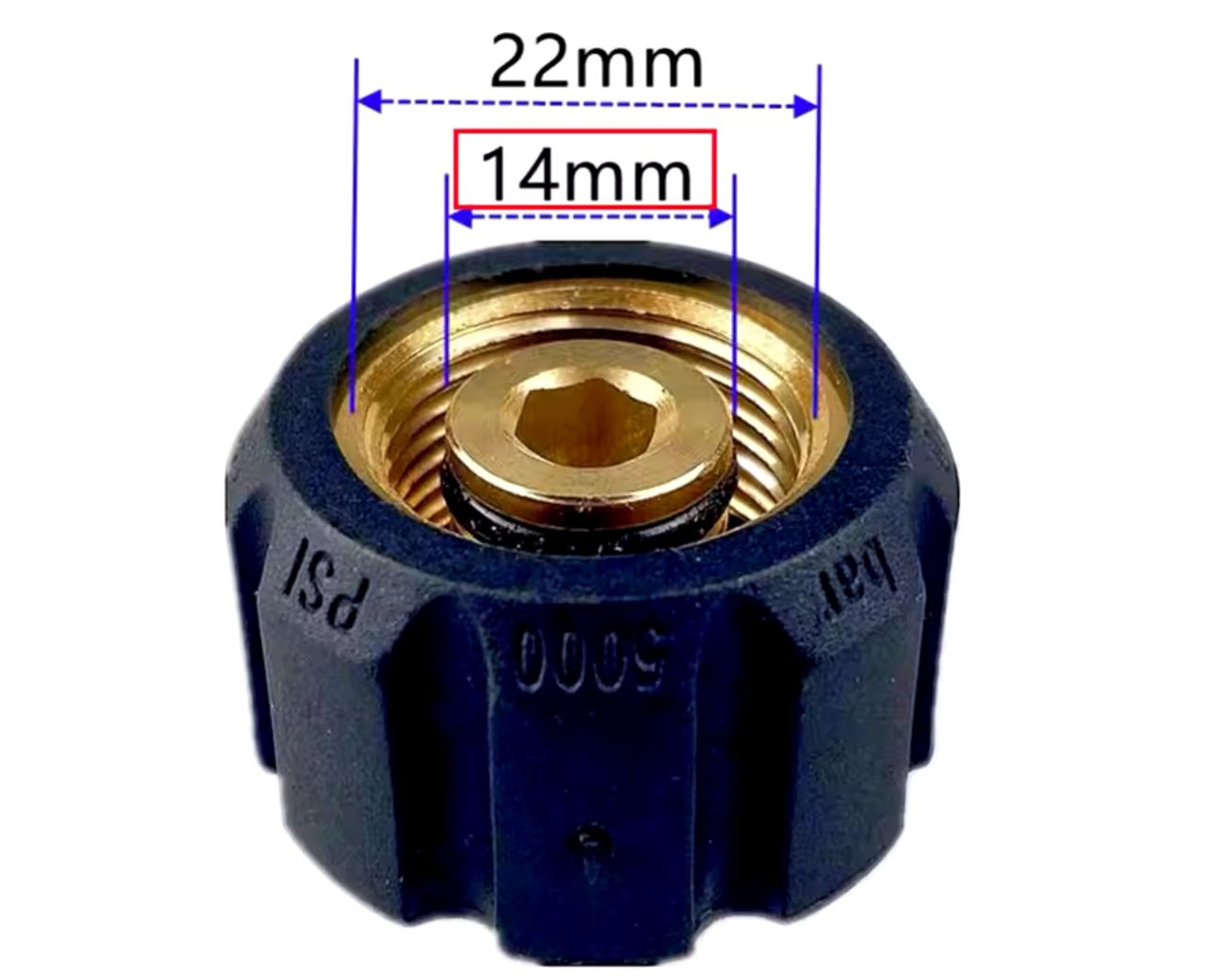 M22 Draaikoppeling – 1/4″ QC Insteeknippel - De Detailshop