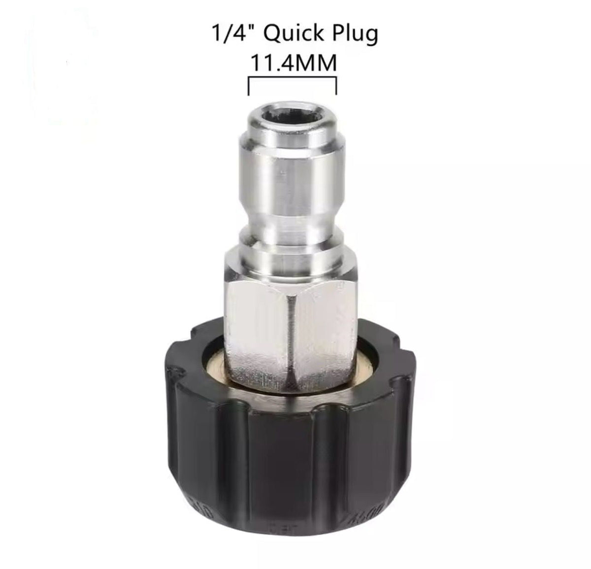 M22-Drehkupplung auf 1/4″ Quick-Connect-Stecknippel - De Detailshop