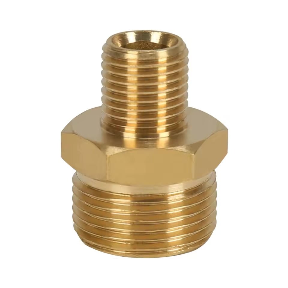 M22 (M) - 1/4" (M) dubbele nippel - De Detailshop