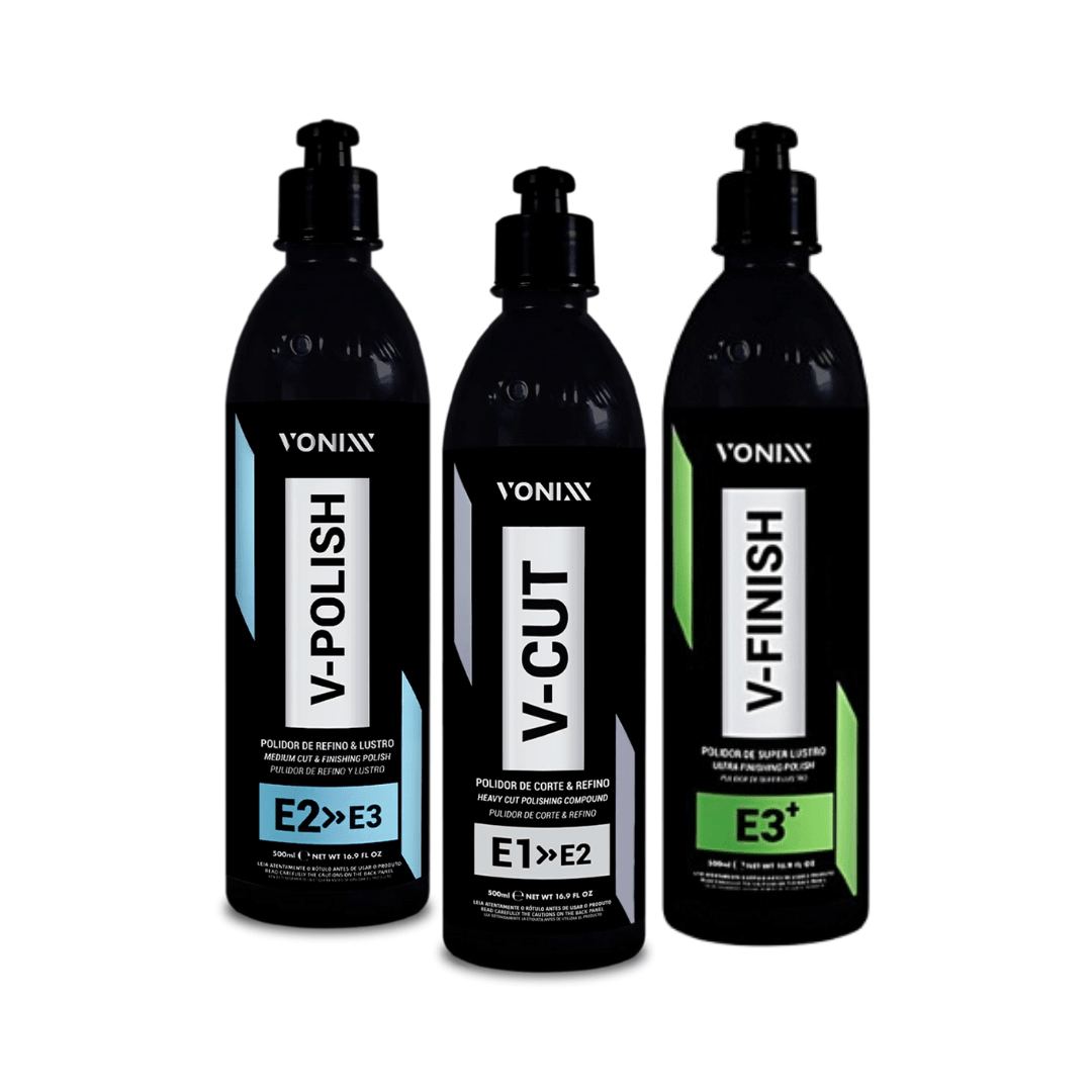 V - Cut, V - Polish & V - Finish Polijstpasta + Pads set - De Detailshop